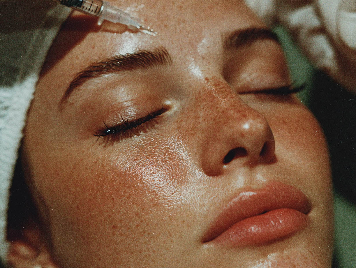 Soin esthétique à la Clinique Elxyr : injection de Botox, PRP, fillers et acide hyaluronique pour rajeunissement facial.